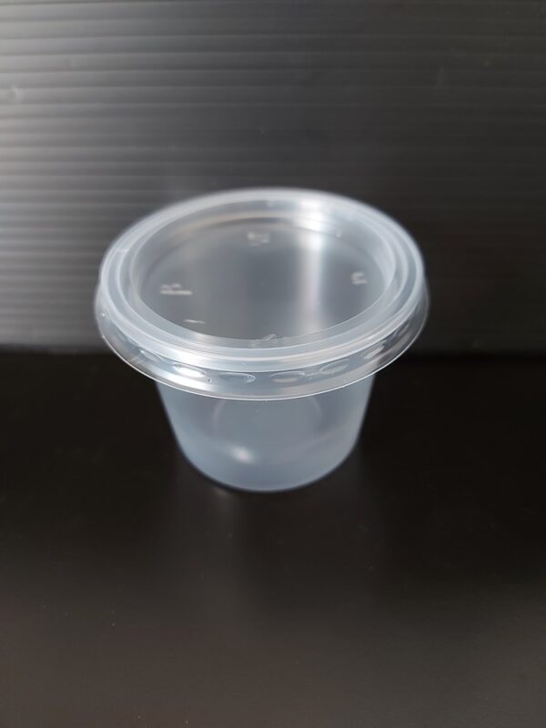 Plastový kelímek PP na dresing kulatý 100 ml, transparentní - Image 4